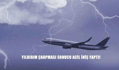 Yıldırım çarpan uçak Elazığ Havalimanı’na acil iniş yaptı