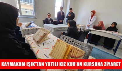Varto Kaymakamı Işık’tan kız Kur’an kursuna ziyaret