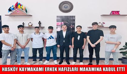 Hasköy'ün Hafız Öğrencileri Kaymakam Güney'i ziyaret etti