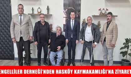 Muş Engelliler Derneği, Hasköy Kaymakamı Güney’i ziyaret etti