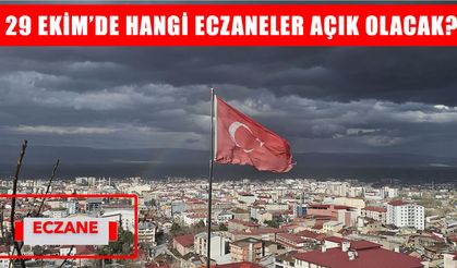 Muş’ta 29 Ekim nöbetçi eczaneler