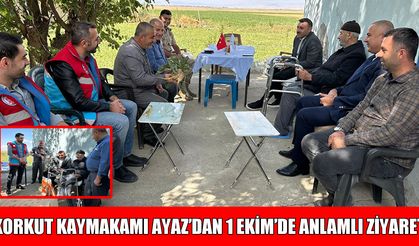 Korkut Kaymakamı Ayaz’dan 'Yaşlılar Günü’nde anlamlı ziyaret