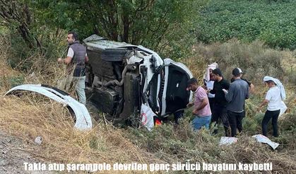 Hatay’da otomobil tırla çarpışıp şarampole devrildi: Genç sürücü hayatını kaybetti