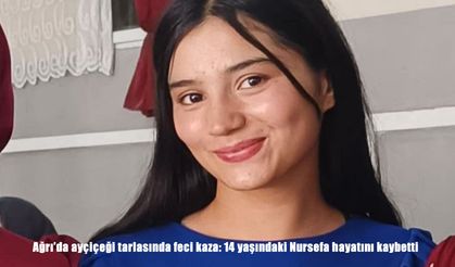 Ağrı’da ayçiçeği hasadında feci olay: 14 yaşındaki Nursefa hayatını kaybetti