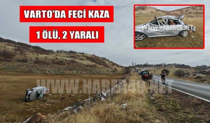 Varto’da otomobil takla attı: 1 ölü, 2 yaralı
