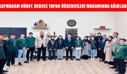 Hasköy Kaymakamı Güney, şampiyon güreşçileri makamında ağırladı