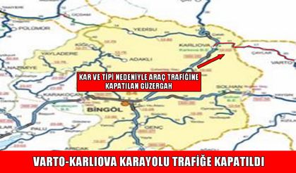 Varto-Karlıova kara yolu çift yönlü trafiğe kapatıldı
