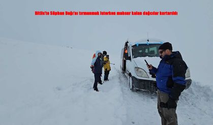 Süphan Dağı’nda Mahsur Kalan Dağcılar Kurtarıldı