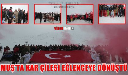 Muş’ta zorlu kış yerini kar festivaliyle eğlenceye bıraktı