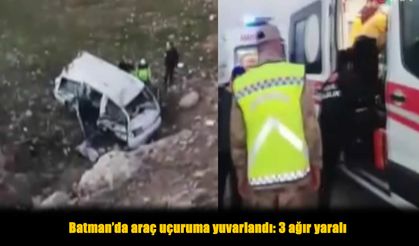 Uçuruma Yuvarlanan Araçta Can Pazarı: 3 Kişi Ağır Yaralandı