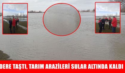 Korkut’ta sağanak sonrası dere taştı: Tarım arazileri sular altında