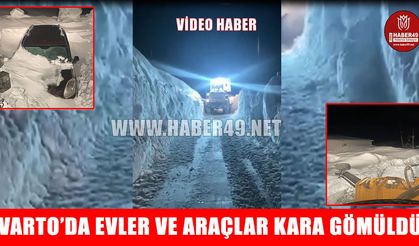 Varto’da evler, araçlar, yollar kara gömüldü: 1,5 metreye ulaşan kar hayatı durdurdu