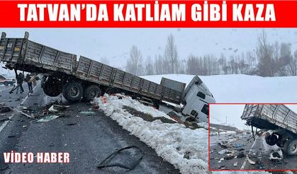Tatvan-Van kara yolunda feci kaza: 2 ölü, 5 yaralı