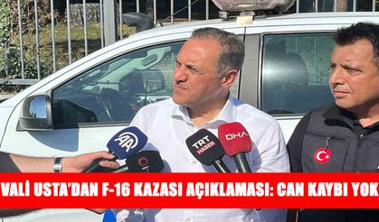 Yalova Valisi Usta: F-16 kazasında can kaybı yok