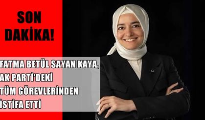AK Parti Genel Başkan Yardımcısı Fatma Betül Sayan Kaya görevlerinden istifa etti