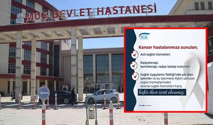 Muş’ta kanser hastalarından ek ücret alınmayacak