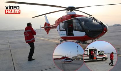 Ambulans helikopter Muşlu bebek için havalandı