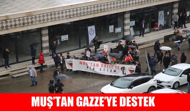 Muş’ta Gazze’ye destek yürüyüşü