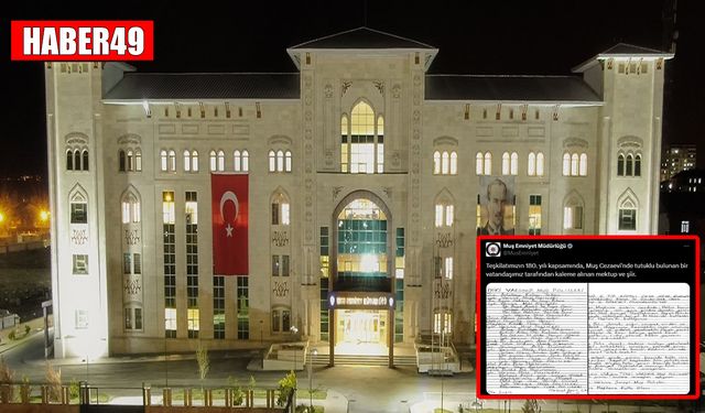 Muş Cezaevi’nde tutuklu vatandaştan ‘Polis Haftası’na özel şiir: ‘İyi ki varsınız Muş polisleri’