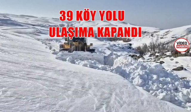 Muş'ta 39 köy yolu ulaşıma kapandı!