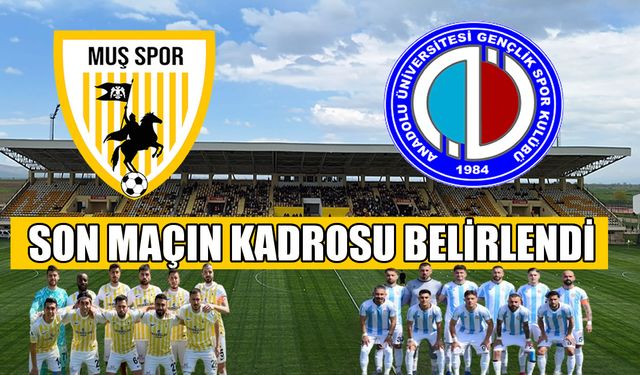 Muşspor-Anadolu Üniversitesi maçının kadrosu belli oldu