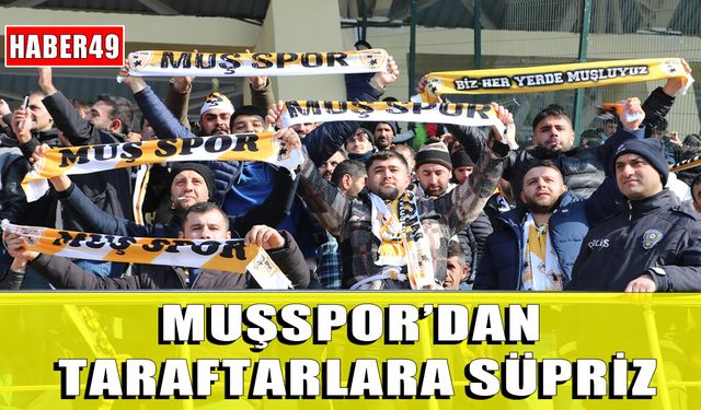 Muşspor yönetiminden taraftara son hafta sürprizi