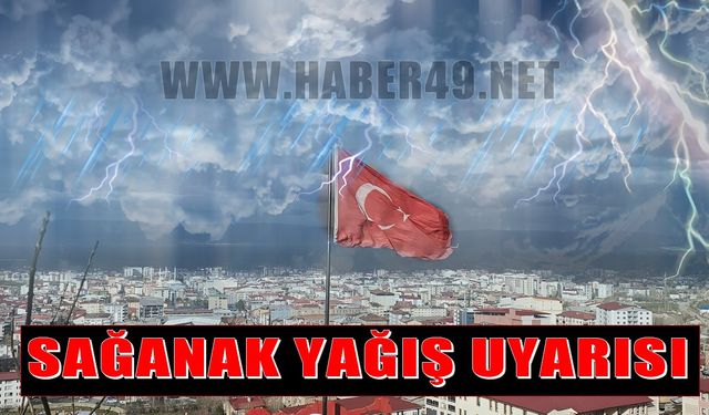 Meteoroloji'den Muş'a sağanak yağış uyarısı