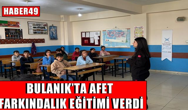 Bulanık MYO öğrencileri, afet farkındalık eğitimi verdi