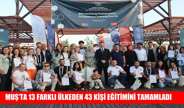 Uluslararası GreenComp kursu Muş’ta başarıyla tamamlandı