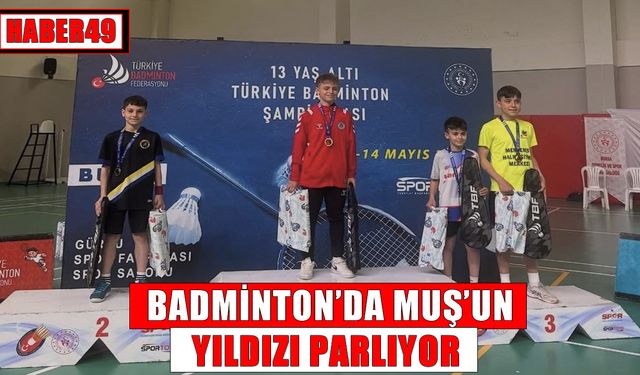 Muş, badmintonda da rakip tanımıyor