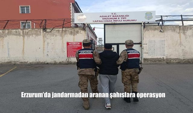 Erzurum'da Jandarmadan Aranan Şahıslara Nefes Kesen Operasyon: 92 Kişi Yakalandı