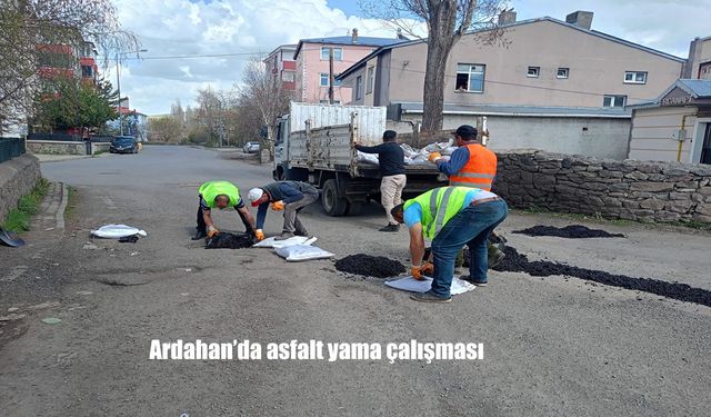 Ardahan'da Bozulan Yollar Yenileniyor: Kongre Caddesi'nde Asfalt Yama Mesaisi