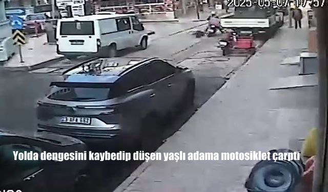 Elazığ’da Yaşlı Adama Motosiklet Çarptı: Güvenlik Kamerasına Yansıyan Kaza Anı