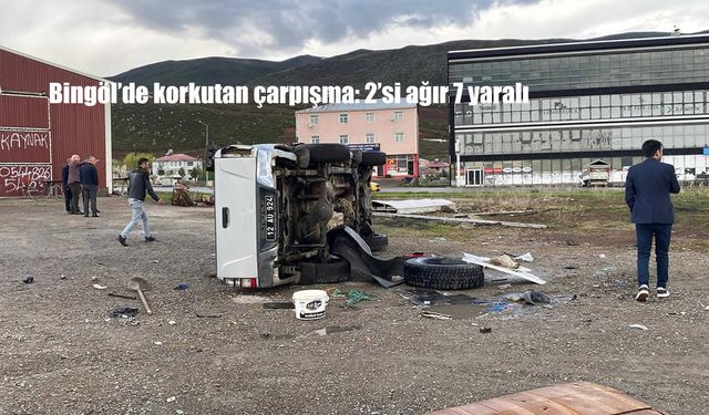 Bingöl’de korkutan çarpışma: 2’si ağır 7 yaralı