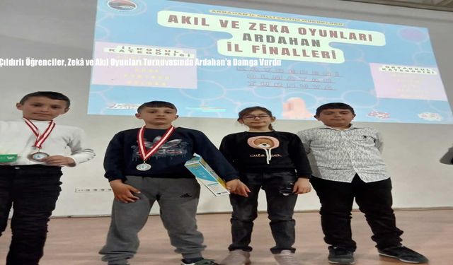 Çıldırlı Öğrenciler, Zekâ ve Akıl Oyunları Turnuvasında Ardahan’a Damga Vurdu