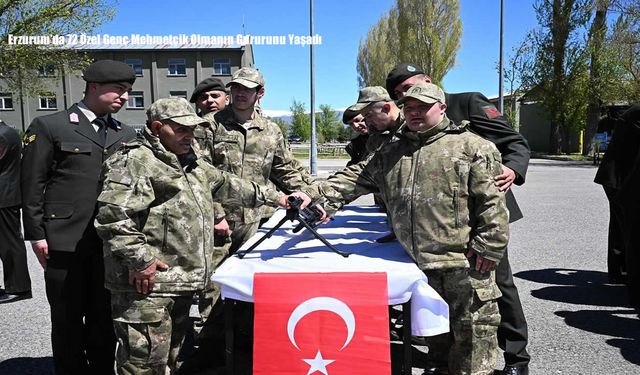 Erzurum’da 72 Özel Genç Mehmetçik Olmanın Gururunu Yaşadı