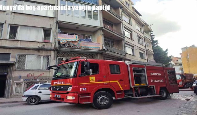Konya'da Terkedilmiş Apartmanda Korkutan Yangın