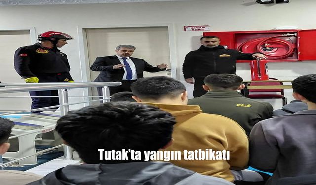 Tutak'ta Yangın Tatbikatı Gerçekleştirildi: Öğrencilere Güvenlik Eğitimi Verildi
