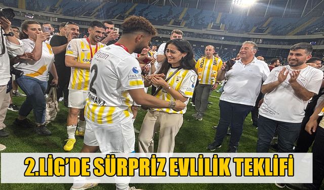 Muşspor’da çifte mutluluk: 2. Lig maçında sürpriz evlilik teklifi
