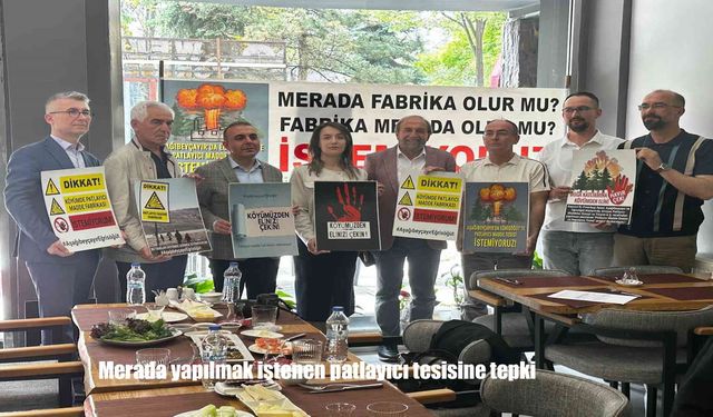 Merada yapılmak istenen patlayıcı tesisine tepki