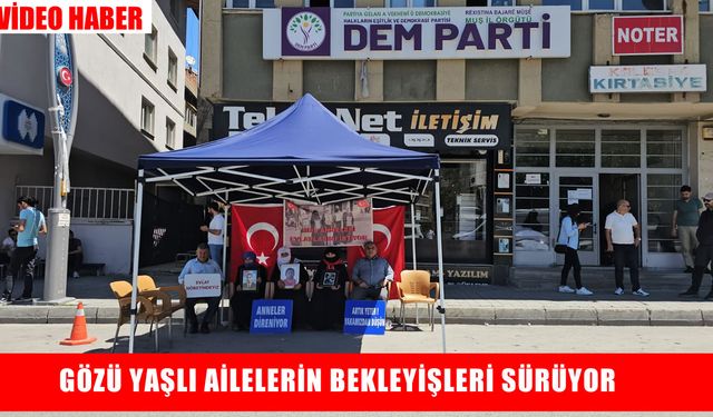 Muş’ta ailelerin evlat nöbeti devam ediyor