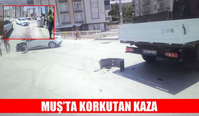 Muş’ta iki araç çarpıştı