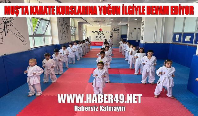 Muş’ta karate kurslarına yoğun ilgi: 400 sporcu antrenmanlara devam ediyor