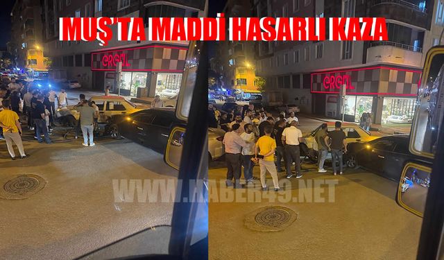 Muş'ta iki araç çarpıştı