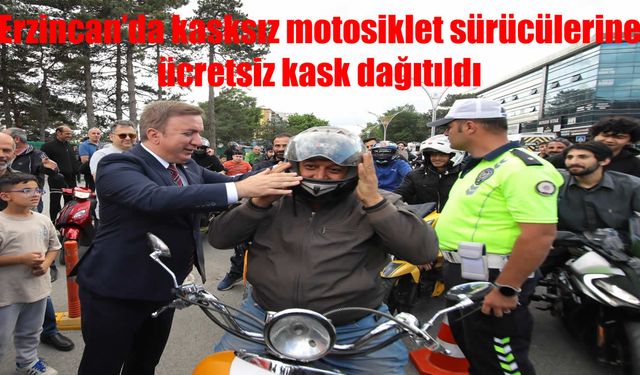 Erzincan’da motosiklet sürücülerine güvenlik desteği