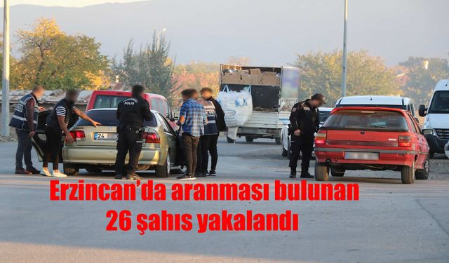 Erzincan Polisi suçlulara göz açtırmıyor