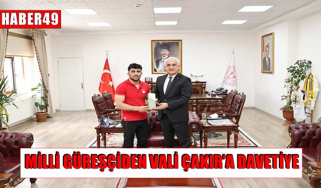 Muşlu Avrupa Güreş Şampiyonu Yılmaz’dan Vali Çakır’a ziyaret