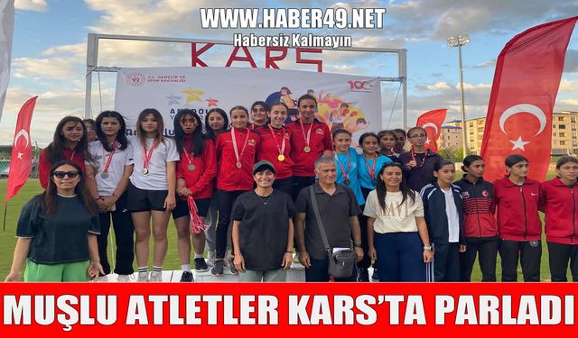Muşlu genç atletler, Kars’ta madalya mücadelesi verdi