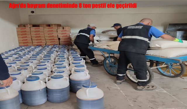 Ağrı’da bayram öncesi şok baskın: 8 ton kayıtsız ve sağlıksız pestil ele geçirildi