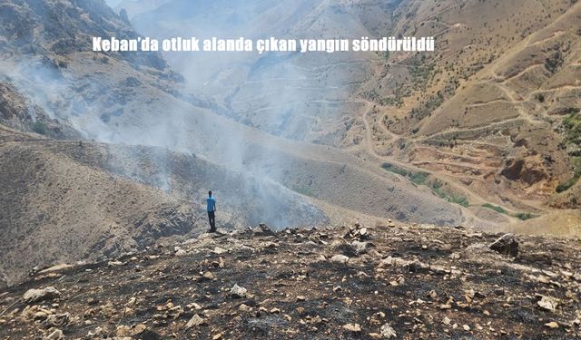 Elazığ Keban’da Otluk Alanda Çıkan Yangın 35 Dönüm Alanı Küle Çevirdi